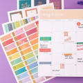 Benutzerdefinierte abnehmbare gestanzte Notebook Kalender benutzerdefinierte Papier Planner Aufkleber Buch